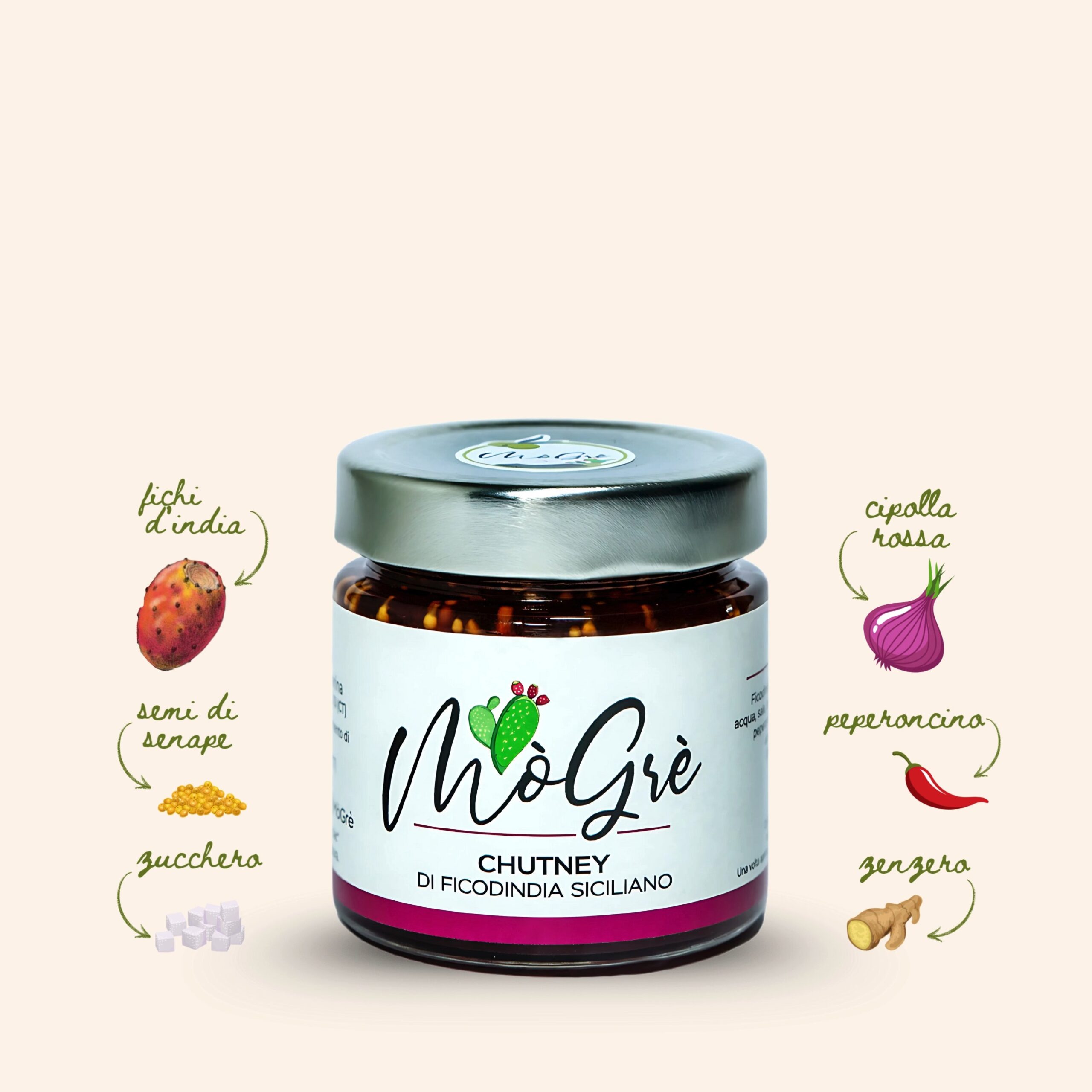 Chutney di fico d'India siciliano in vasetto