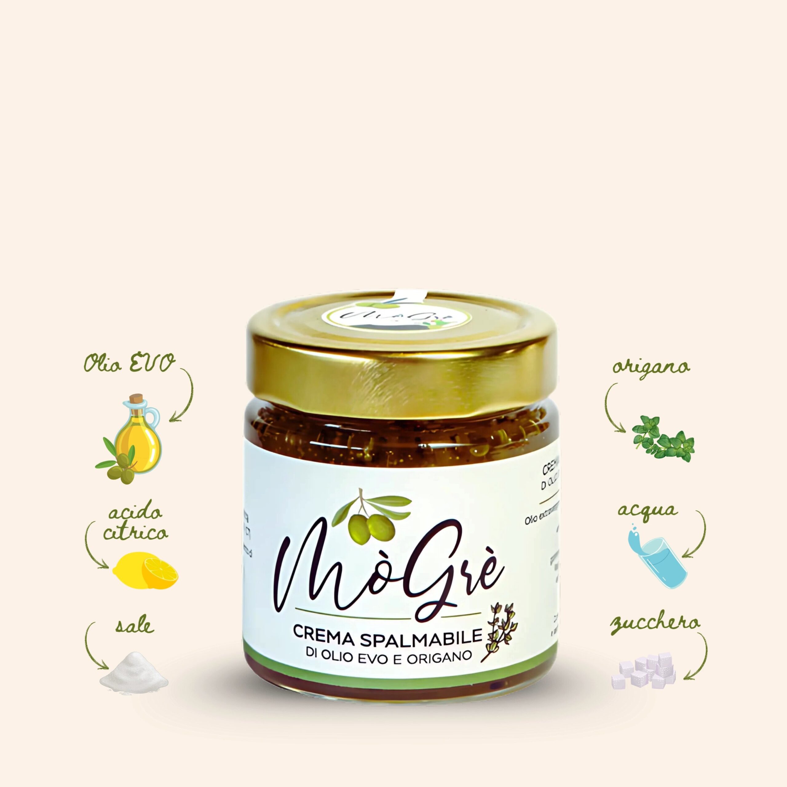Crema spalmabile di olio EVO e origano