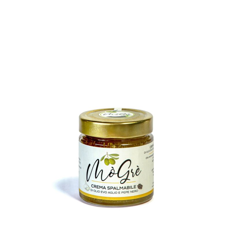 Crema spalmabile di Olio Evo Aglio e pepe nero